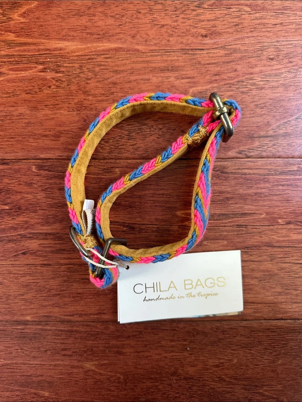 Multicolor Chevron Woven Dog Collar and Leash Set